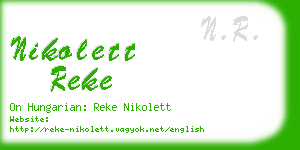 nikolett reke business card